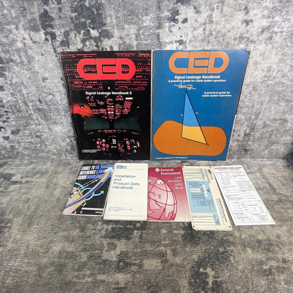 CED Signal Leakage Handbooks & CATV Technical Reference Guides Lot Vintage